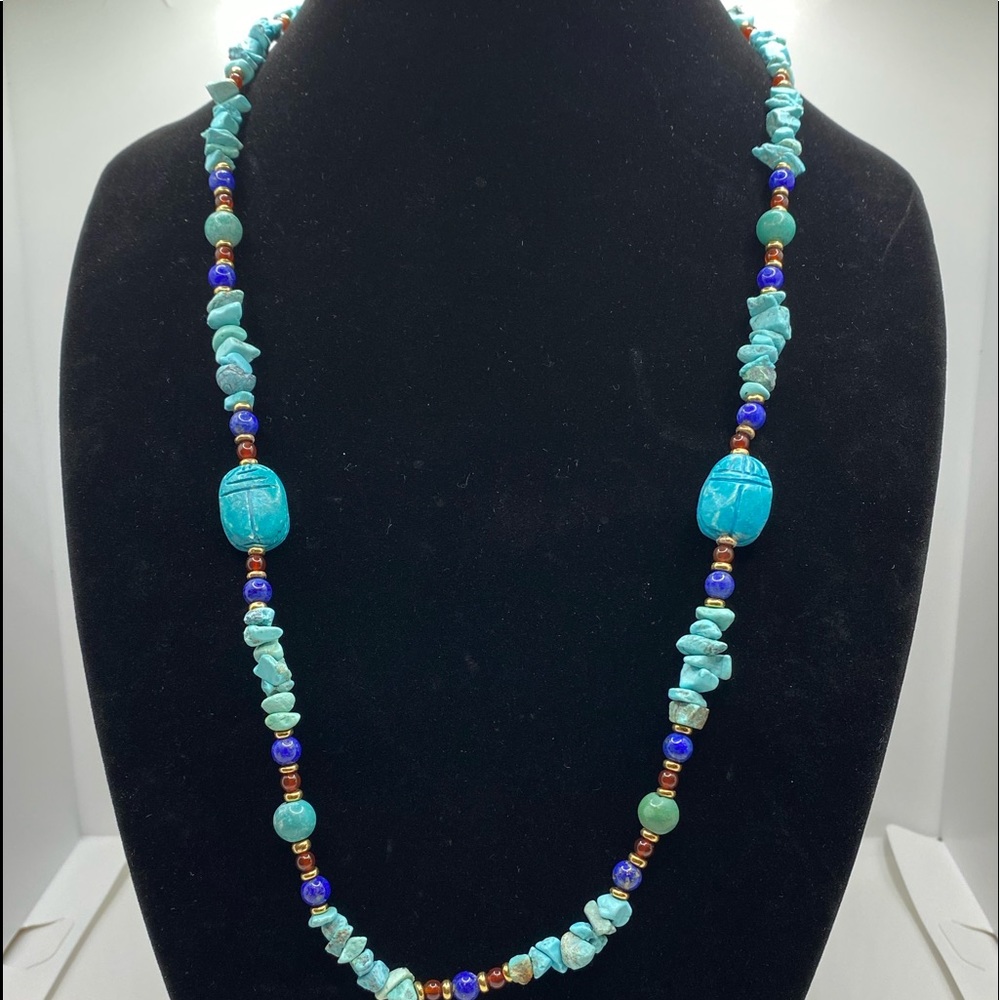 Turquoise necklace 28” length